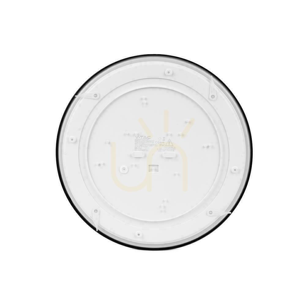 View Plafond V-TAC 24W LED Round 30cm Surface Mounted IP44 Black VT-8624B 3000K 2500lm Plafond V-TAC 24W LED Round 30cm Surface Mounted IP44 Black VT-8624B 3000K 2500lm