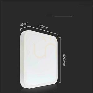 Ceiling Light V-TAC 36W LED Square 42x42cm Surface Mounted, Remote Control, Motion Sensor, IP44 White VT-8630S 4000K 3820lm small 5