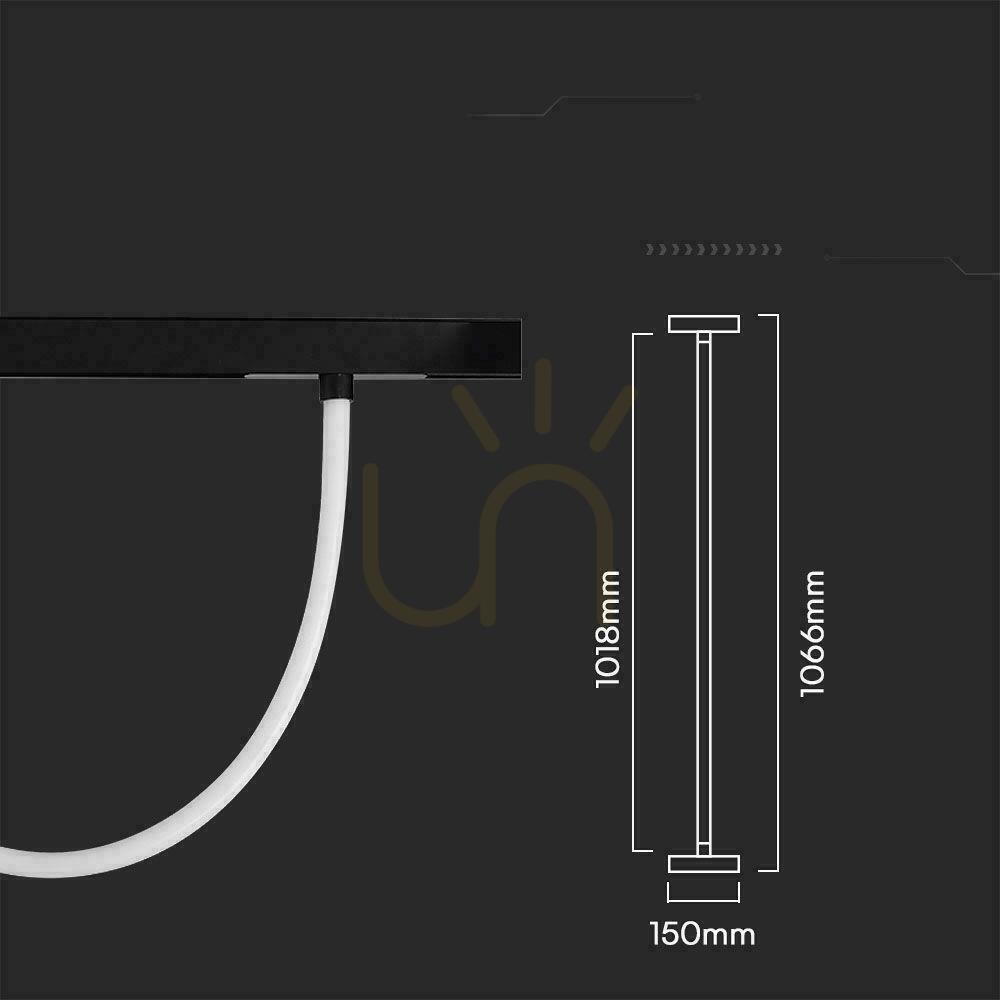 Check V-TAC VT-42112-S 11 W LED magnetic 48 V track luminaire, 1 m flexible tube, CCT, black V-TAC VT-42112-S 11 W LED magnetic 48 V track luminaire, 1 m flexible tube, CCT, black