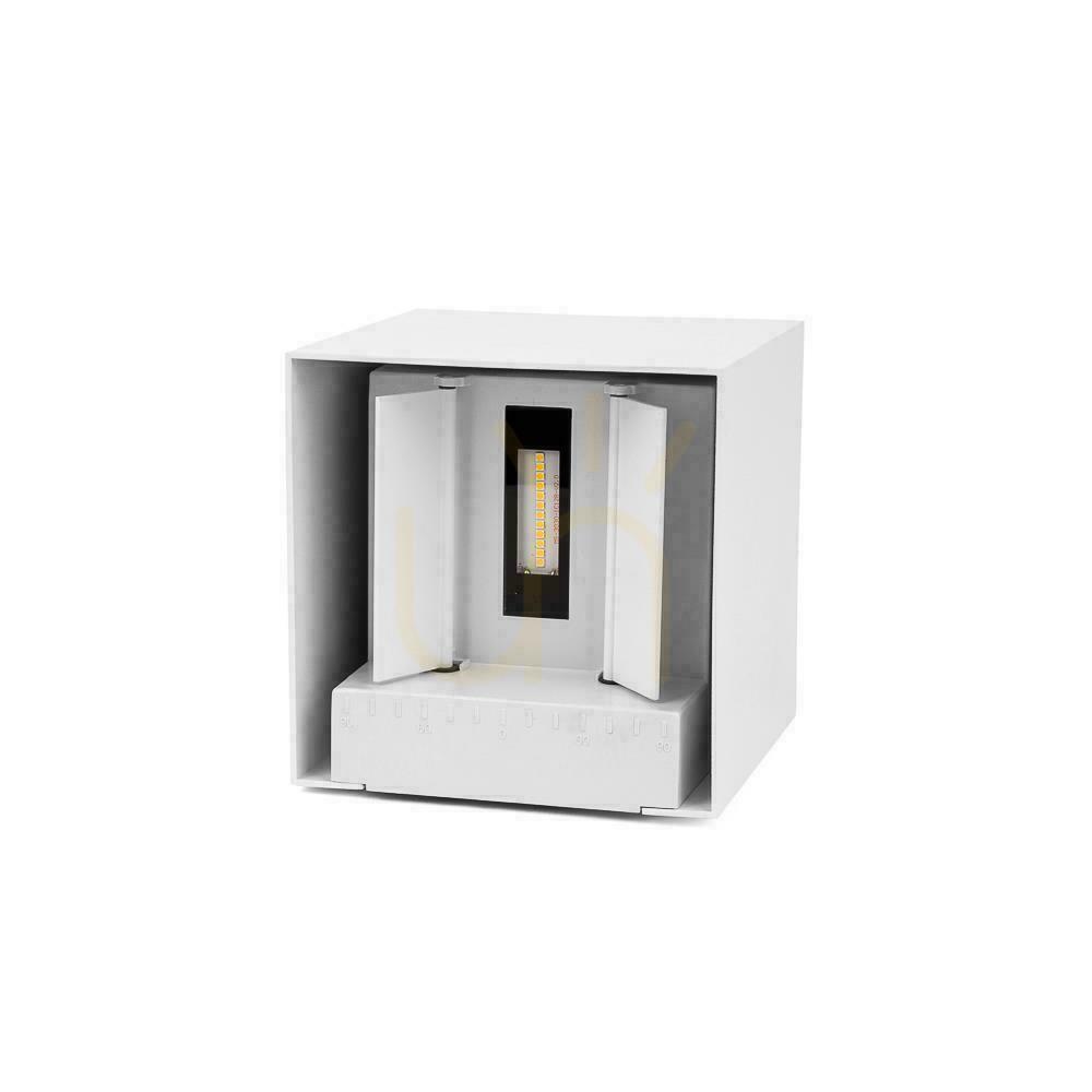 View Solar V-TAC 9W LED COB Adjustable White Cube 15x15cm IP65 VT-11109 4000K 860lm wall luminaire. Solar V-TAC 9W LED COB Adjustable White Cube 15x15cm IP65 VT-11109 4000K 860lm wall luminaire.