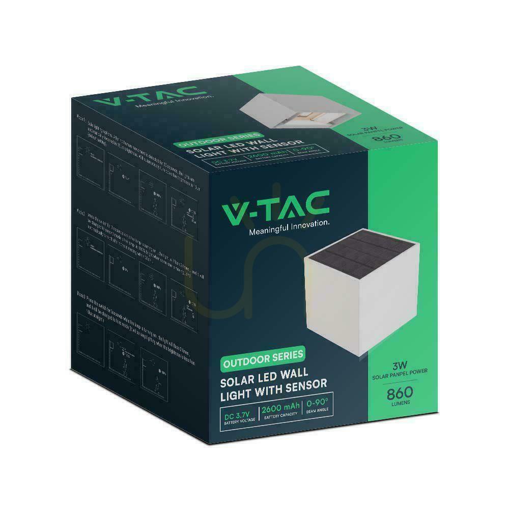 Check Solar V-TAC 9W LED COB Adjustable White Cube 15x15cm IP65 VT-11109 4000K 860lm wall luminaire. Solar V-TAC 9W LED COB Adjustable White Cube 15x15cm IP65 VT-11109 4000K 860lm wall luminaire.