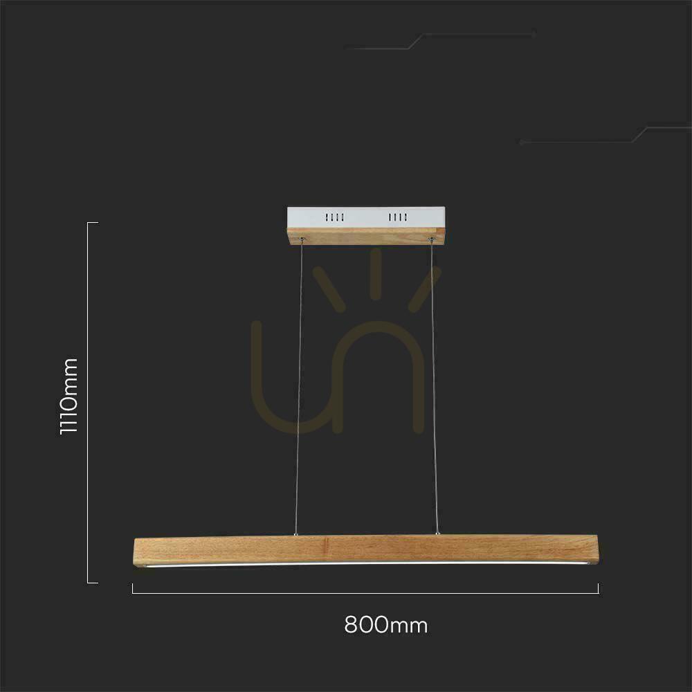 Show V-TAC pendant luminaire 12W LED Wood VT-7582 4000K 1440lm V-TAC pendant luminaire 12W LED Wood VT-7582 4000K 1440lm