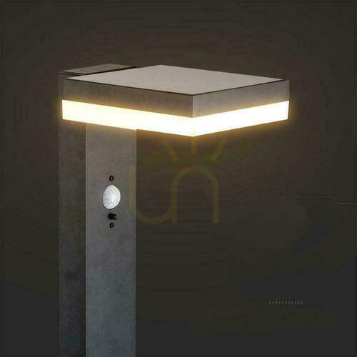 Check V-TAC 80cm Solar Garden Pole 5.5W LED IP54 Square Black VT-1167 3000K 220lm 3 Years Warranty