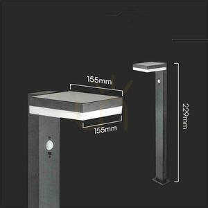 V-TAC 80cm Solar Garden Pole 5.5W LED IP54 Square Black VT-1167 3000K 220lm 3 Years Warranty small 3