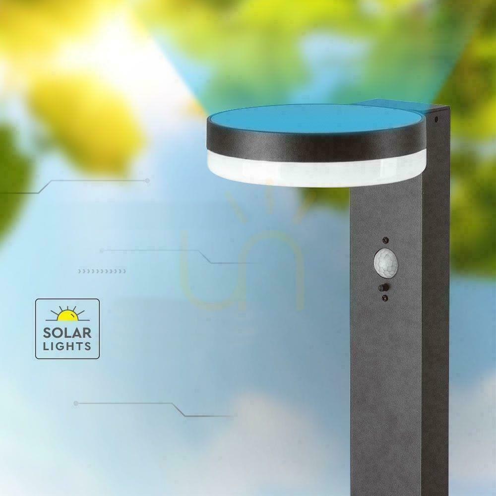 Display V-TAC 80cm Solar Garden Pole 5.5W LED IP54 Round Black VT-1168 3000K 220lm 3 Years Warranty V-TAC 80cm Solar Garden Pole 5.5W LED IP54 Round Black VT-1168 3000K 220lm 3 Years Warranty