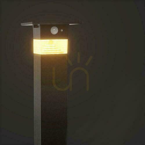 Check V-TAC 80cm Solar Garden Pole 5.5W LED IP54 Black VT-1170 3000K 250lm 3 Years Warranty