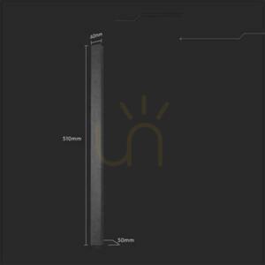 LED Line V-TAC 10W IP65 Black 51cm VT-1173 3000K 1250lm Wall Mounting. 6 LED Line V-TAC 10W IP65 Black 51cm VT-1173 3000K 1250lm Wall Mounting. small 6