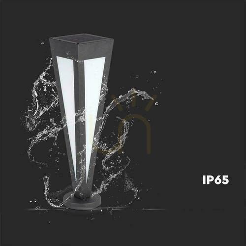 Check V-TAC Solar Garden Pole 3-5W LED IP65 Pilot 64cm Black VT-7654 3000K