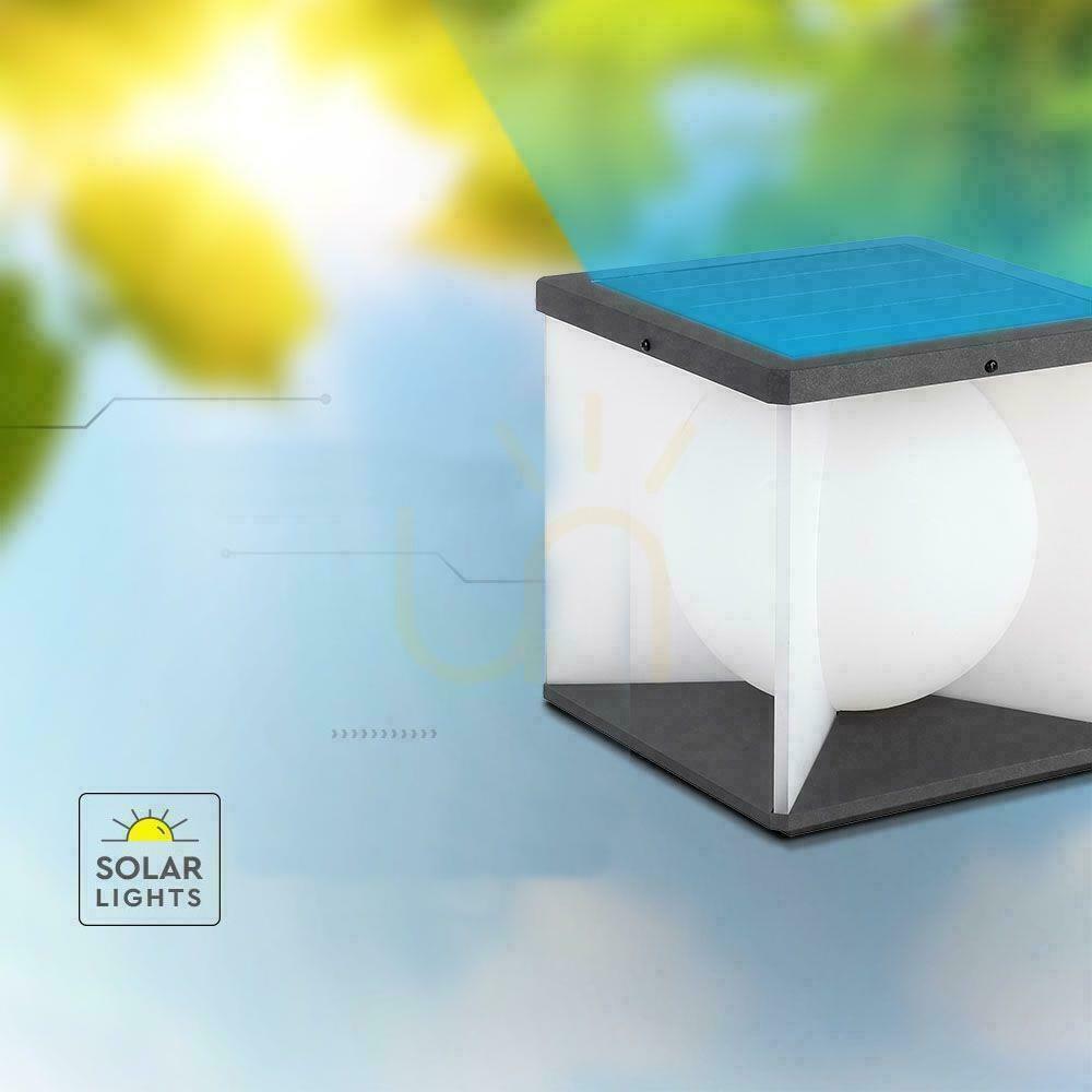 Show V-TAC solar garden luminaire 3-5W LED IP65 30x30cm VT-7656 3000K V-TAC solar garden luminaire 3-5W LED IP65 30x30cm VT-7656 3000K