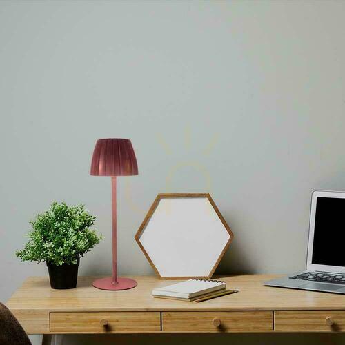 Check V-TAC 2.7W LED Nightstand Lamp 34cm USB Charging Dimmable Bronze VT-7967 3000K-6000K 110lm