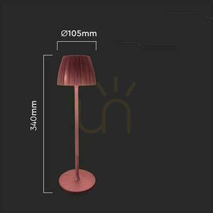 V-TAC 2.7W LED Nightstand Lamp 34cm USB Charging Dimmable Bronze VT-7967 3000K-6000K 110lm small 4