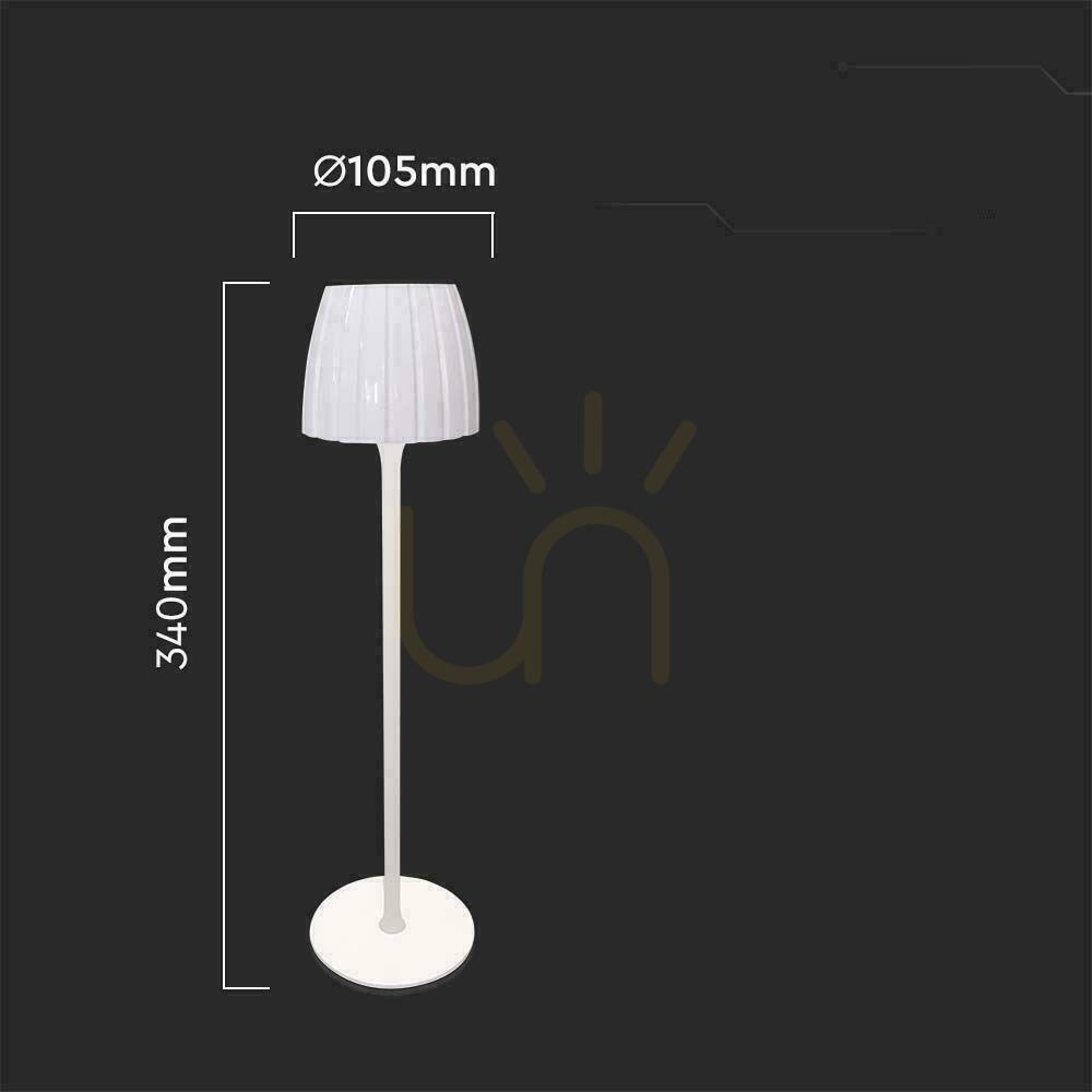 Show V-TAC 2.7W LED Nightstand Lamp 34cm USB Charging Dimmable White VT-7967 3000K-6000K 110lm V-TAC 2.7W LED Nightstand Lamp 34cm USB Charging Dimmable White VT-7967 3000K-6000K 110lm