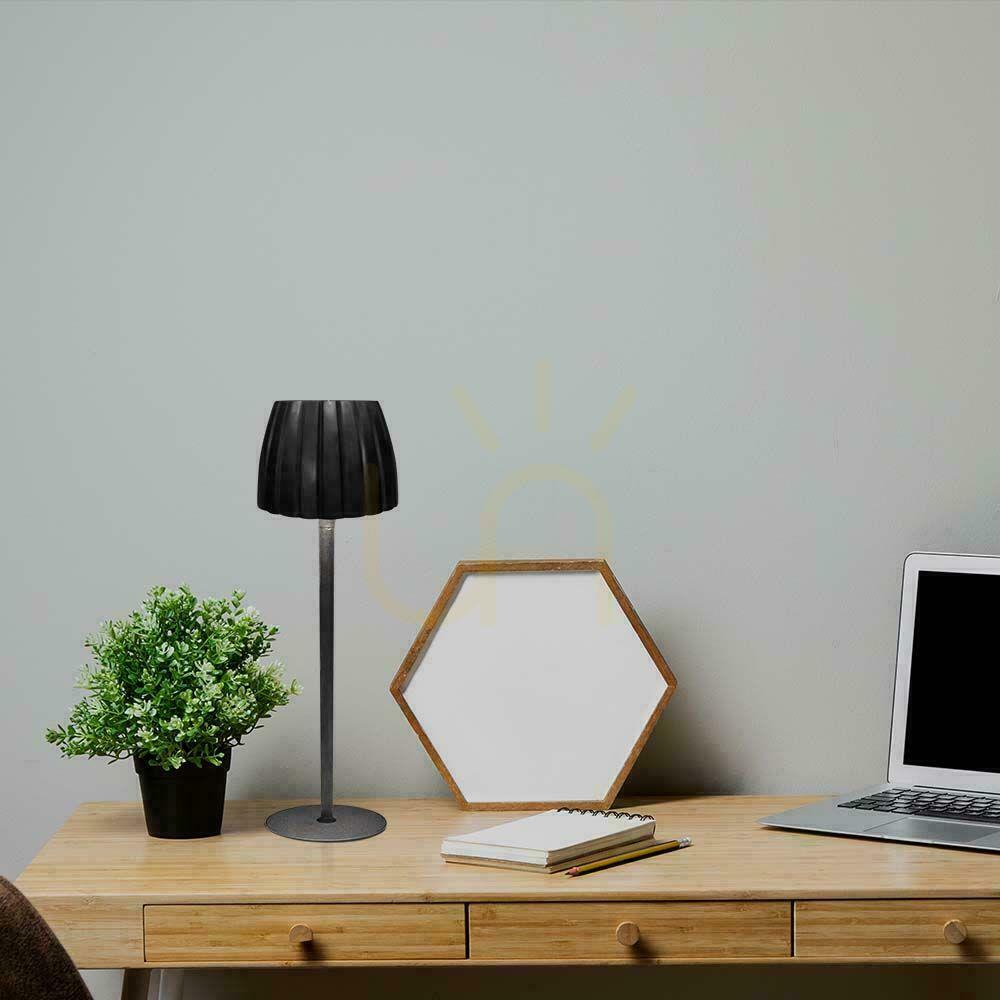 View V-TAC 2.7W LED Nightstand Lamp 34cm USB Charging Dimmable Black VT-7967 3000K-6000K 110lm V-TAC 2.7W LED Nightstand Lamp 34cm USB Charging Dimmable Black VT-7967 3000K-6000K 110lm
