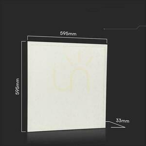LED panel V-TAC 25W 600x600 LED Backlight 33mm 180Lm/W VT-60025 4000K 4500lm. small 3