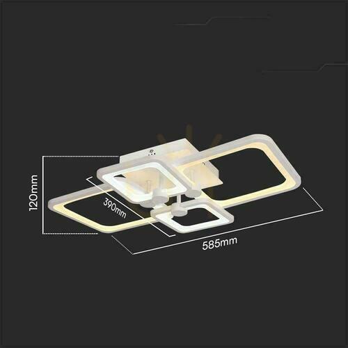Check V-TAC 74W LED Dimmable Ceiling Luminaire White Pilot VT-7718 3000K-4000K-6000K 6000lm.
