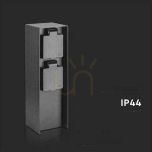 V-TAC Garden Pole 2 Sockets 2x16A 23cm 3600W IP44 Graphite VT-1196 3 Years Warranty small 6