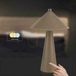 V-TAC 3W LED Nightstand Desk Lamp 33cm CCT USB-C Charging Dimmable Brown Leather VT-10117 3000K-6000K 240lm small 6