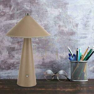 V-TAC 3W LED Nightstand Desk Lamp 33cm CCT USB-C Charging Dimmable Brown Leather VT-10117 3000K-6000K 240lm small 8