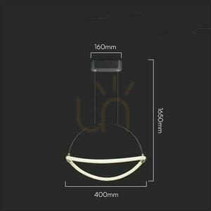 V-TAC 12W LED pendant luminaire 40cm Black VT-10124 3000K 1440lm 1 V-TAC 12W LED pendant luminaire 40cm Black VT-10124 3000K 1440lm small 1