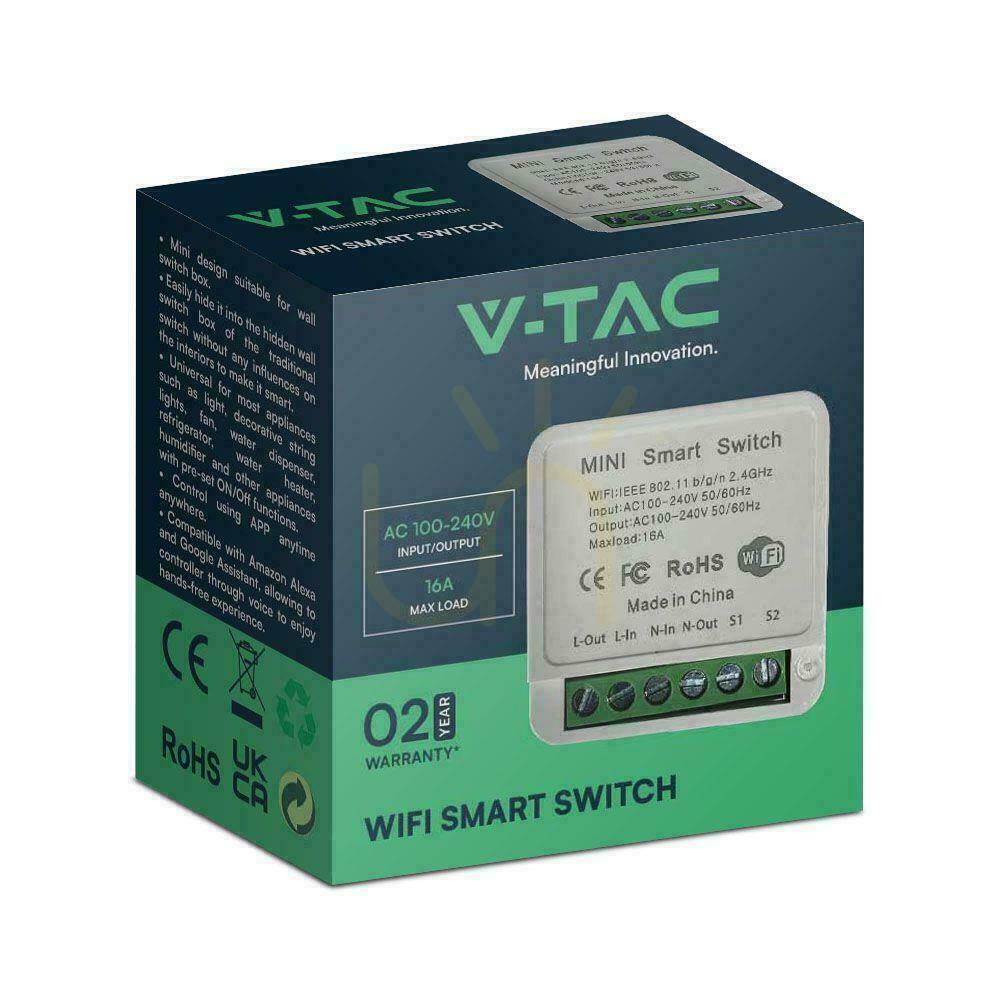 View V-TAC 2x5A Wireless Wi-Fi Switch SMART LIFE TUYA Alexa Google Home VT-5102. V-TAC 2x5A Wireless Wi-Fi Switch SMART LIFE TUYA Alexa Google Home VT-5102.