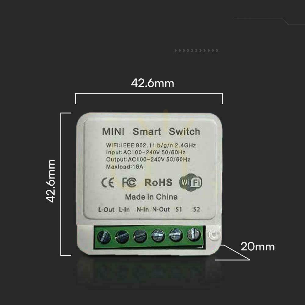 Preview V-TAC 2x5A Wireless Wi-Fi Switch SMART LIFE TUYA Alexa Google Home VT-5102. V-TAC 2x5A Wireless Wi-Fi Switch SMART LIFE TUYA Alexa Google Home VT-5102.