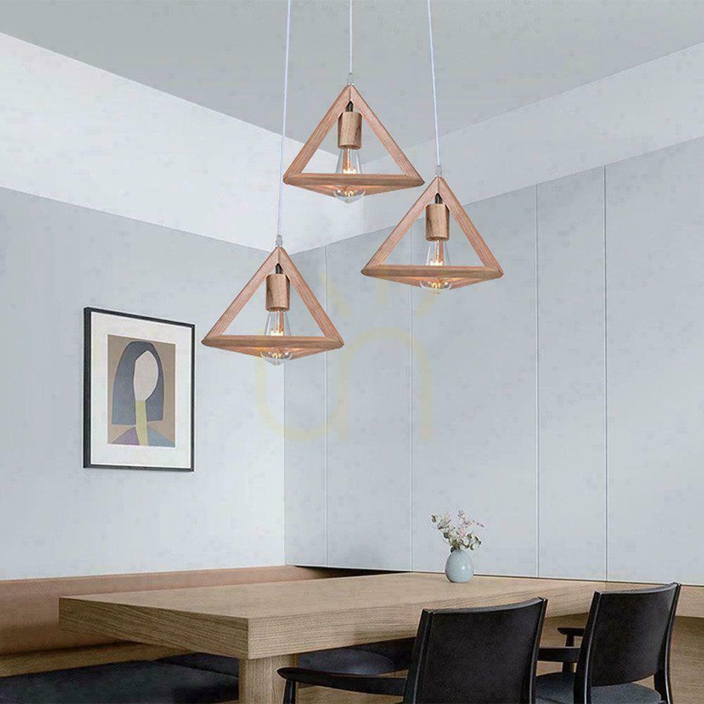 Display Pendant luminaire V-TAC 3xE24 WOOD VT-7977 Pendant luminaire V-TAC 3xE24 WOOD VT-7977