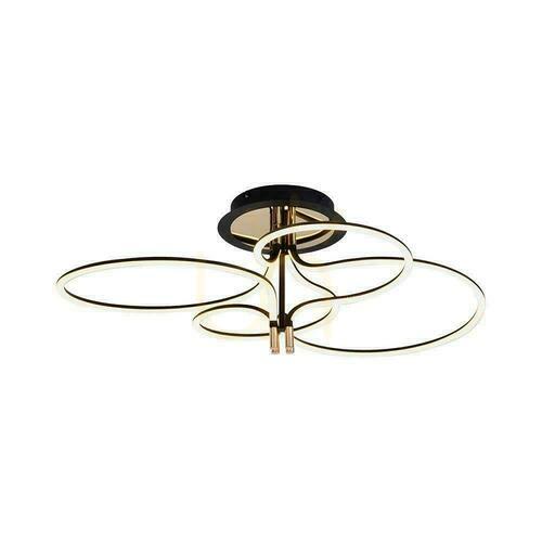 Check V-TAC LED Ceiling Luminaire 36W Gold Black 29x84cm VT-7981 3000K 4150lm.