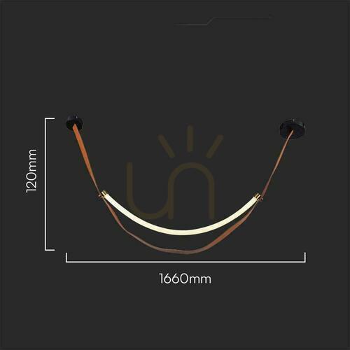 Check V-TAC LED pendant luminaire 12W Brown 166x12x12cm VT-7985 3000K 1440lm