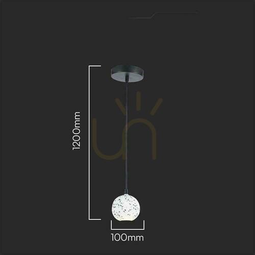 Check V-TAC G9 Marble White 10x120cm VT-7986 Pendant Luminaire
