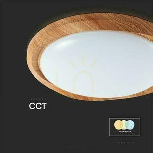 Plafond V-TAC 60W WOOD fi.49cm CCT Pilot TIMER VT-8559 3000K-6500K 6000lm small 3