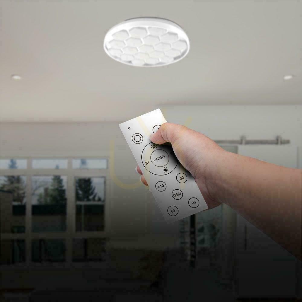 View Plafond V-TAC 60W BEEHIVE fi.49cm CCT Pilot TIMER VT-8569 3000K-6500K 6000lm Plafond V-TAC 60W BEEHIVE fi.49cm CCT Pilot TIMER VT-8569 3000K-6500K 6000lm