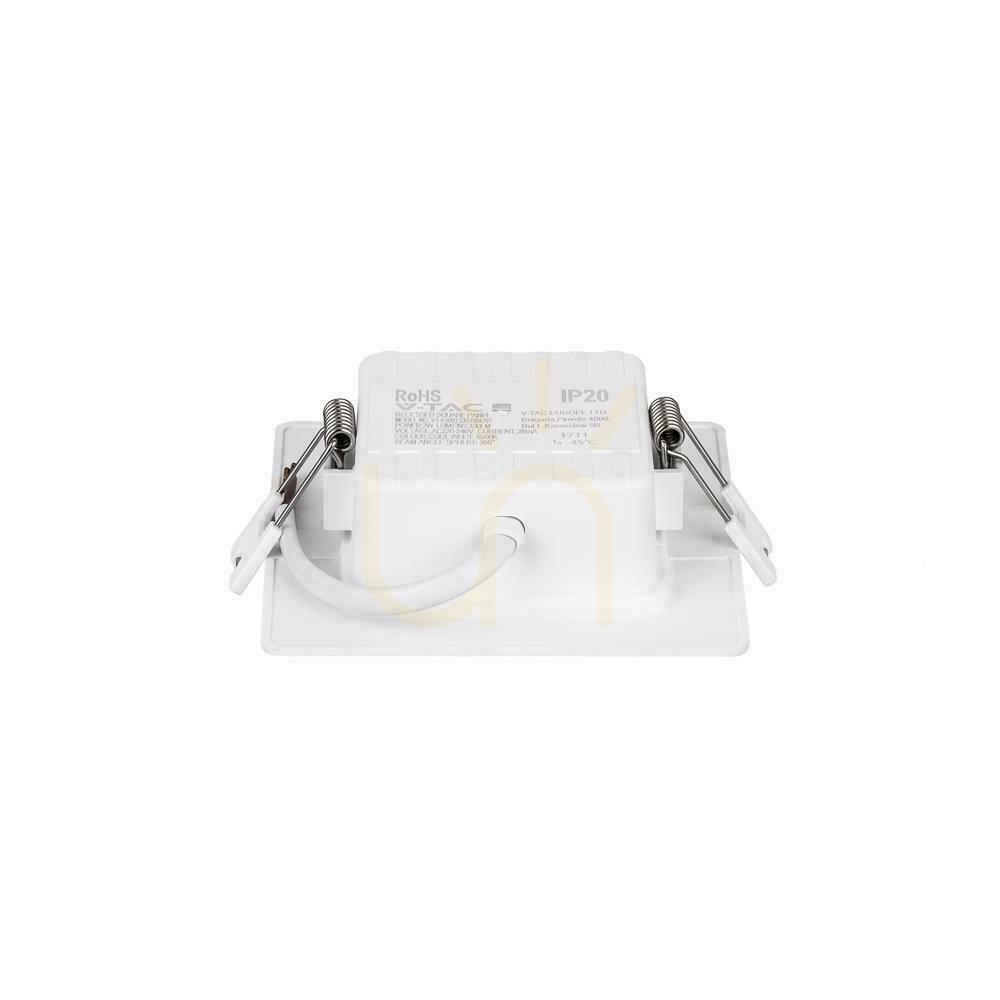 View V-TAC 3W LED SAMSUNG CHIP Recessed Panel Square 90x90mm VT-61003SQ-S 6500K 330lm V-TAC 3W LED SAMSUNG CHIP Recessed Panel Square 90x90mm VT-61003SQ-S 6500K 330lm
