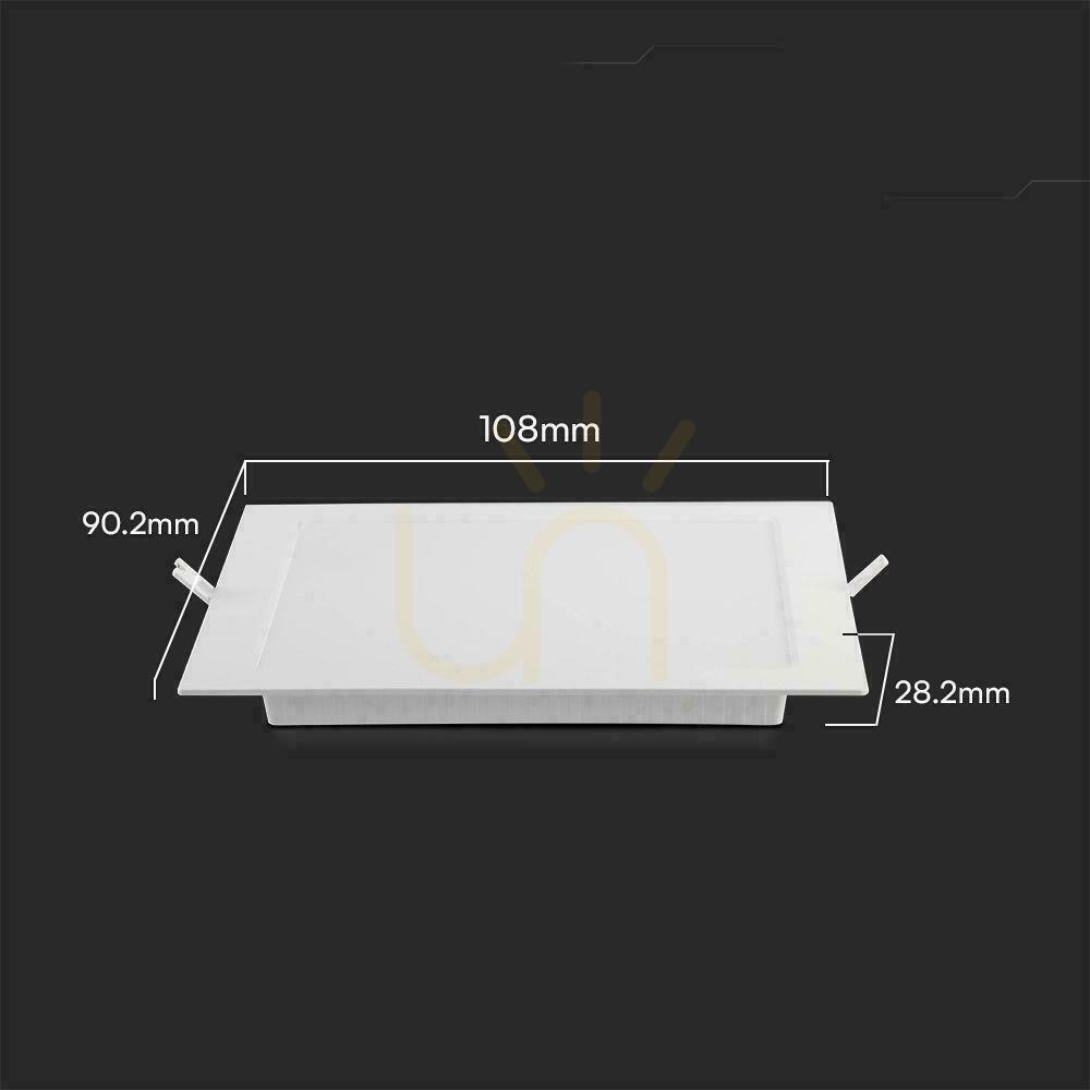 Display V-TAC 3W LED SAMSUNG CHIP Recessed Panel Square 90x90mm VT-61003SQ-S 6500K 330lm V-TAC 3W LED SAMSUNG CHIP Recessed Panel Square 90x90mm VT-61003SQ-S 6500K 330lm