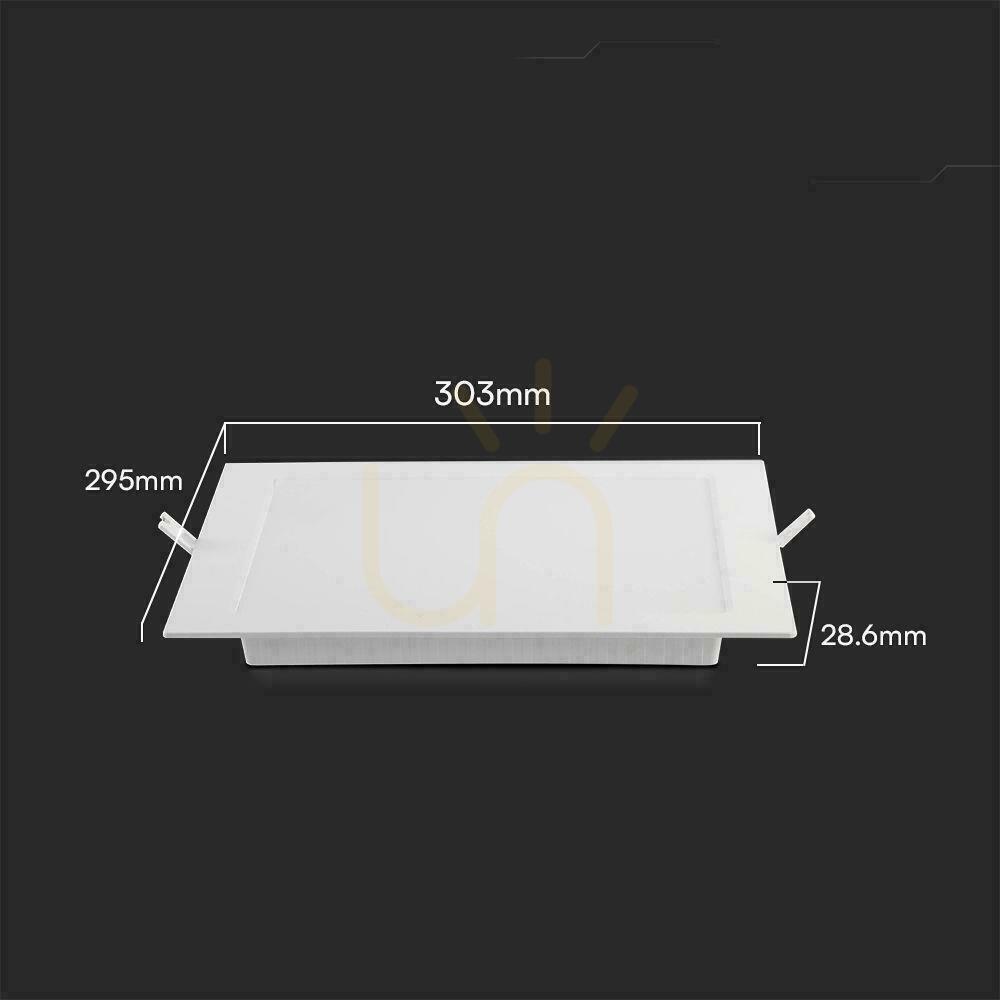 Display V-TAC 18W LED SAMSUNG CHIP Recessed Panel Square 295x295mm VT-61024SQ-S 3000K 2500lm V-TAC 18W LED SAMSUNG CHIP Recessed Panel Square 295x295mm VT-61024SQ-S 3000K 2500lm