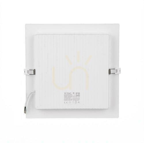 Check V-TAC 18W LED SAMSUNG CHIP Recessed Panel Square 295x295mm VT-61024SQ-S 6500K 2640lm