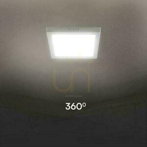 V-TAC 6W LED SAMSUNG CHIP Surface Panel Square 120x120mm VT-60006SQ-S 3000K 660lm small 3