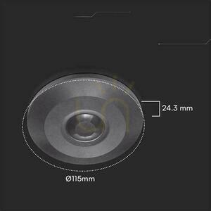 Motion Sensor 360st V-TAC Surface Mounted Ceiling SLIM 24mm Black FULL BLACK V-TAC VT-8027 small 6
