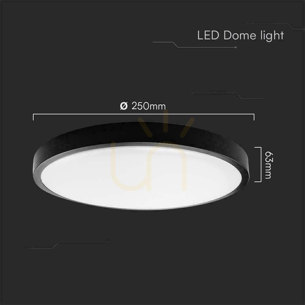 Display Plafond V-TAC 18W LED SAMSUNG CHIP Round 25cm Surface Mounted IP44 Black VT-8618B 6500K 1830lm 5 Years Warranty Plafond V-TAC 18W LED SAMSUNG CHIP Round 25cm Surface Mounted IP44 Black VT-8618B 6500K 1830lm 5 Years Warranty