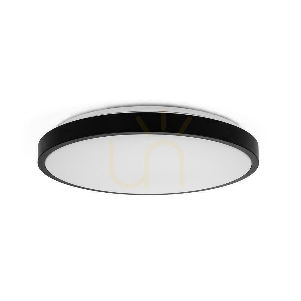 Plafond V-TAC 36W LED SAMSUNG CHIP Round 35cm Surface Mounted IP44 Black VT-8630B 4000K 3820lm 5 Years Warranty