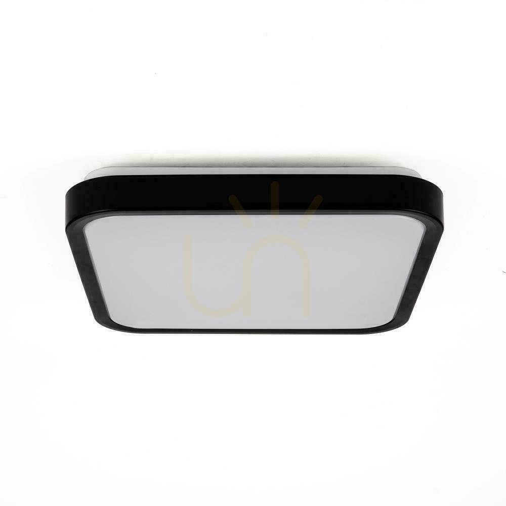 Plafond V-TAC 48W LED SAMSUNG CHIP Square 42x42cm Surface Mounted IP44 Black VT-8630B 4000K 5160lm 5 Years Warranty