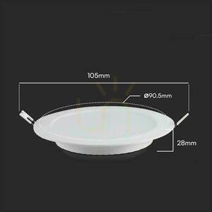 V-TAC 3W LED SAMSUNG CHIP Recessed Panel Round 90x28mm VT-61003RD-S 4000K 330lm 5 Year Warranty small 3