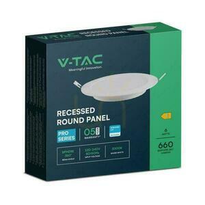 V-TAC 6W LED SAMSUNG CHIP Recessed Panel Round 120x28mm VT-61006RD-S 3000K 660lm 5 Year Warranty small 4