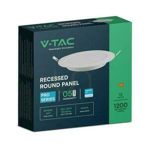 V-TAC 12W LED SAMSUNG CHIP Recessed Panel Round 170x28mm VT-61012RD-S 4000K 1200lm 5 Year Warranty small 4