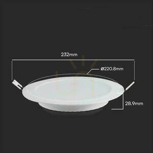 V-TAC 18W LED SAMSUNG CHIP Recessed Panel Round 220x28mm VT-61018RD-S 3000K 1850lm 5 Year Warranty small 3
