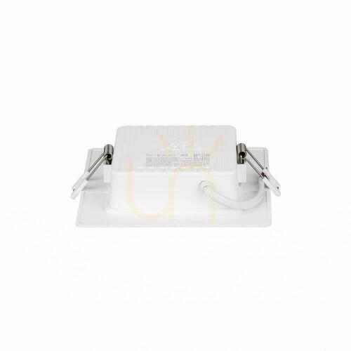 Check V-TAC 6W LED SAMSUNG CHIP Recessed Panel Square 120x120mm VT-61006SQ-S 6500K 660lm