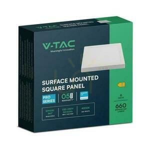 V-TAC 6W LED SAMSUNG CHIP Surface Panel Square 120x120mm VT-60006SQ-S 6500K 660lm small 2