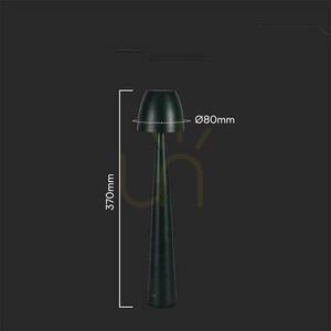 V-TAC 3W LED 37cm Desk Night Light USB Charging Dimmable Black VT-75001 3000K-6000K 110lm. small 1