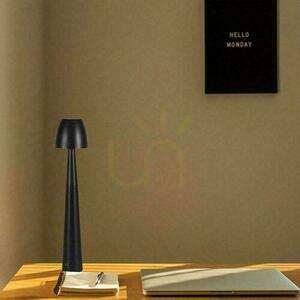 V-TAC 3W LED 37cm Desk Night Light USB Charging Dimmable Black VT-75001 3000K-6000K 110lm. small 6