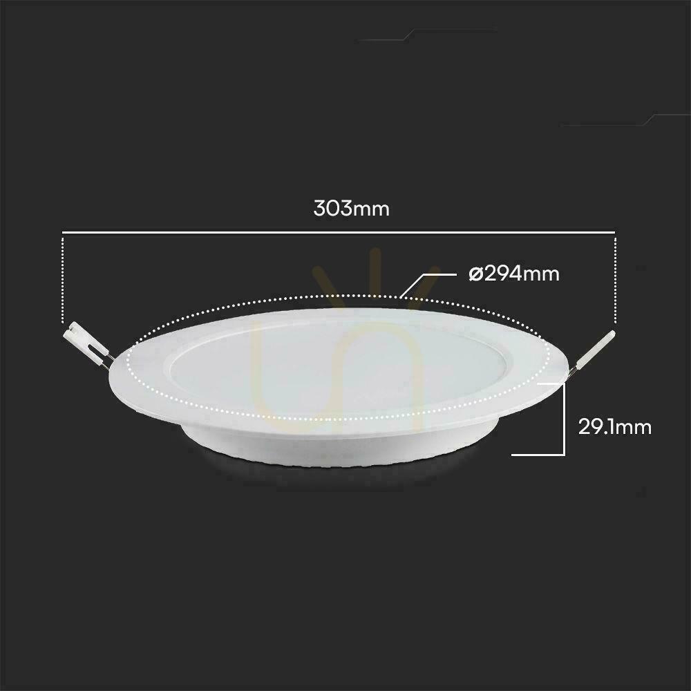 Preview V-TAC 24W LED SAMSUNG CHIP Recessed Panel Round 294x29mm VT-61024RD-S 3000K 2500lm 5 Year Warranty V-TAC 24W LED SAMSUNG CHIP Recessed Panel Round 294x29mm VT-61024RD-S 3000K 2500lm 5 Year Warranty
