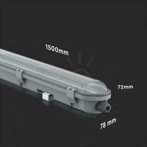 CNBOP Batertech SAMSUNG CHIP 48W 150cm 120Lm/W CL VT-155048 4000K 5760lm Hermetic LED emergency luminaire. small 4